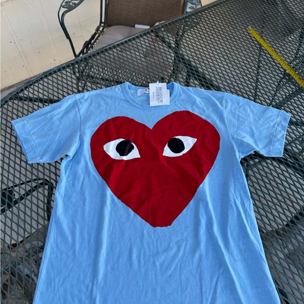 CDG BIG Blue Heart Graphic Tee
